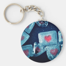 Heart on Ice Keychain