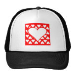 Heart Pattern Mesh Hats