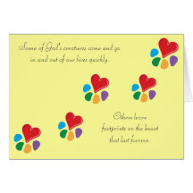 Heart-Paw_"Footprints on the Heart" pet sympathy Cards