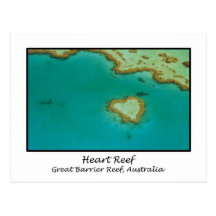 Heart Reef, Great Barrier Reef, Australia Postcard