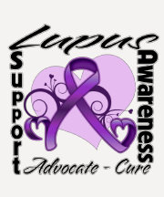 Heart Ribbon - Lupus Awareness Shirts