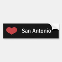 Heart San Antonio Bumper Sticker