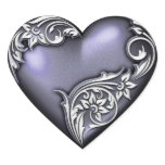 Heart Scroll Violet stickers