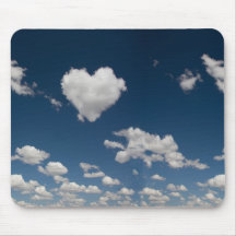 Heart shaped cloud mousepads