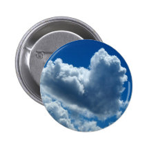 Heart-Shaped Cloud Pinback Button