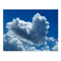 Heart-Shaped Cloud Postcard