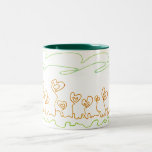 heart shaped flowers coffee mug