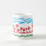heart shaped flowers tea cup mugs