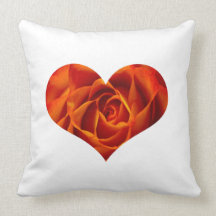 Heart Shaped Rose Pillow