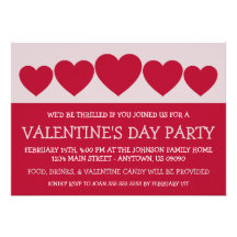 Heart Silhouette Valetine's Day (Dark Red) Invite