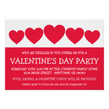 Heart Silhouette Valetine's Day (Red) Custom Invites