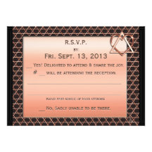 Heart & Soul - Copper (Wedding Reply Card) Announcement