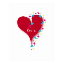 Heart & Stars Post Cards