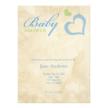 Heart Strings Baby Shower - Blue & Green Invite