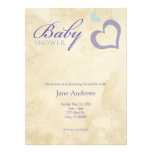 Heart Strings Baby Shower - Purple & Blue Announcements