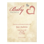 Heart Strings Baby Shower - Red & Black Custom Invitations
