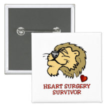Heart Surgery Survivor Lion Pins