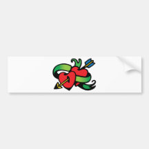 Heart Tattoo Bumper Sticker