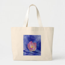 Heart to heart lotus flower canvas bags