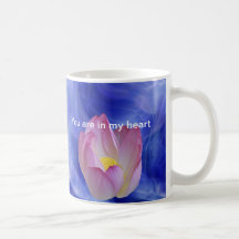 Heart to heart lotus flower coffee mug