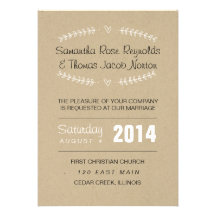 Heart VInes Wedding Invitation