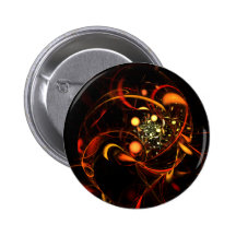 Heartbeat Abstract Art Button (round)