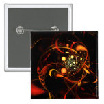 Heartbeat Abstract Art Button (square)