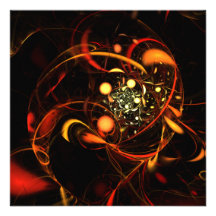 Heartbeat Abstract Art Personalized Announcement
