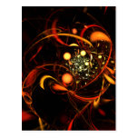 Heartbeat Abstract Art Postcard