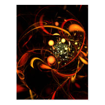Heartbeat Abstract Art Postcard