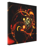 Heartbeat Abstract Art Wrapped Canvas Print