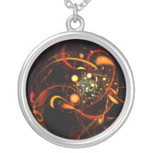 Heartbeat Abstract Silver Necklace