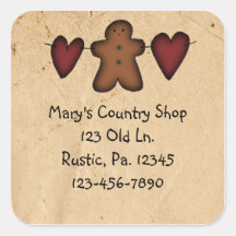 Hearts And Gingerbread Sticker