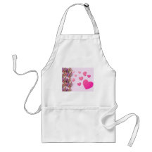Hearts and Pink Roses Apron