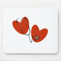 Hearts and Stethoscope T-shirts and Gifts Mousemat
