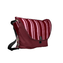 HEARTS AND STRIPES COURIER BAG