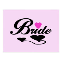 Hearts Bride T-shirts and Gifts Post Card