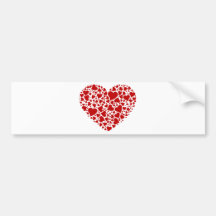 hearts bumper stickers