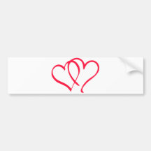 hearts bumper stickers