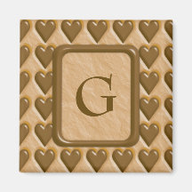 Hearts - Chocolate Peanut Butter Magnet
