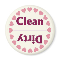 Hearts Clean Dirty Dishwasher Magnet magnets