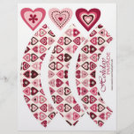Hearts Confection Cupcake Wrapper Flyers