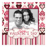 Hearts Confection Photo Square Personalized Announcements