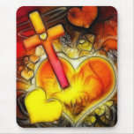 Hearts & Cross Mousepad