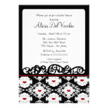 Hearts Damask Bridal Shower Invitation