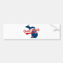 Hearts Grand Rapids Michigan Bumper Sticker
