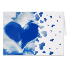 Hearts in the sky greeting cards