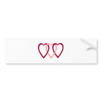 Hearts Intwined bumper stickers