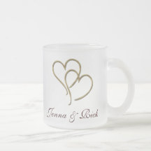 Hearts of gold coffee mugs