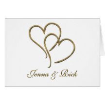 Hearts of gold greeting card